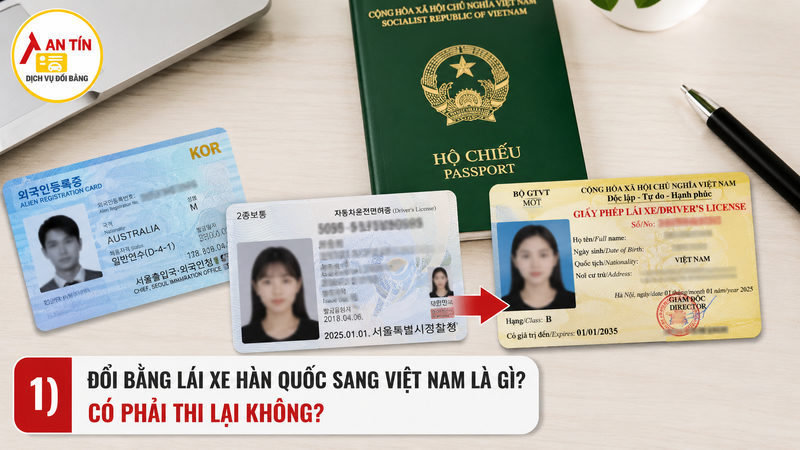 Đổi bằng lái xe Hàn Quốc sang Việt Nam là gì? Có phải thi lại không?