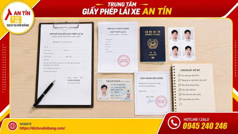 Hồ sơ đổi bằng lái xe Hàn Quốc: cần giấy tờ gì để không bị trả lại?