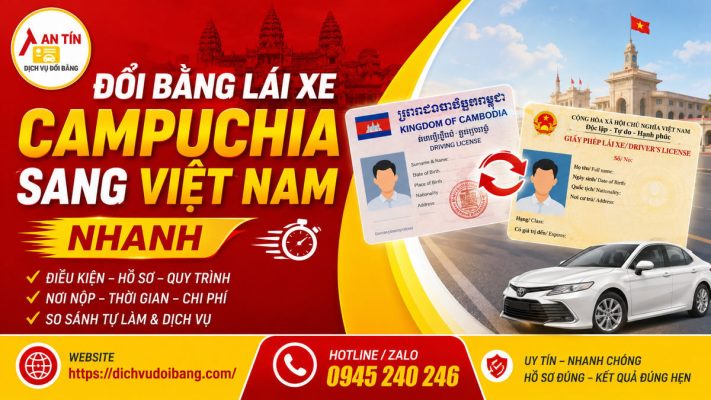 Đổi bằng lái xe Campuchia sang Việt Nam nhanh 1